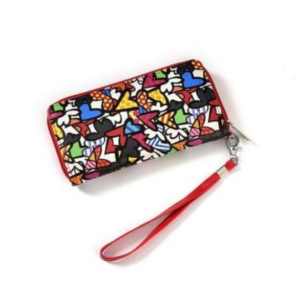 Romero Britto Wristlet clutch wallet and coin Pouch : HEARTS -  New Auth… - Picture 6 of 7